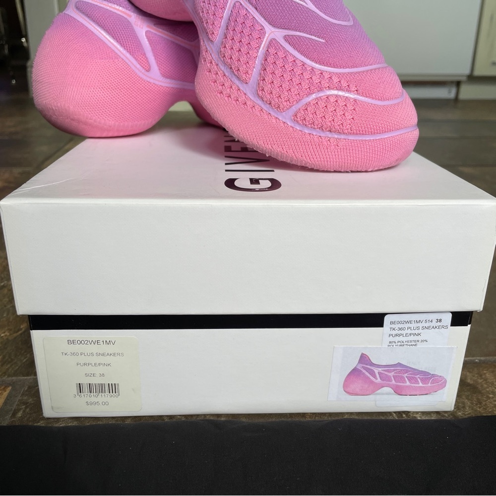 $995 Givenchy TK-360+ Purple/ Pink Low Top Knit Sneakers in Mesh NWT!! - Picture 4 of 10